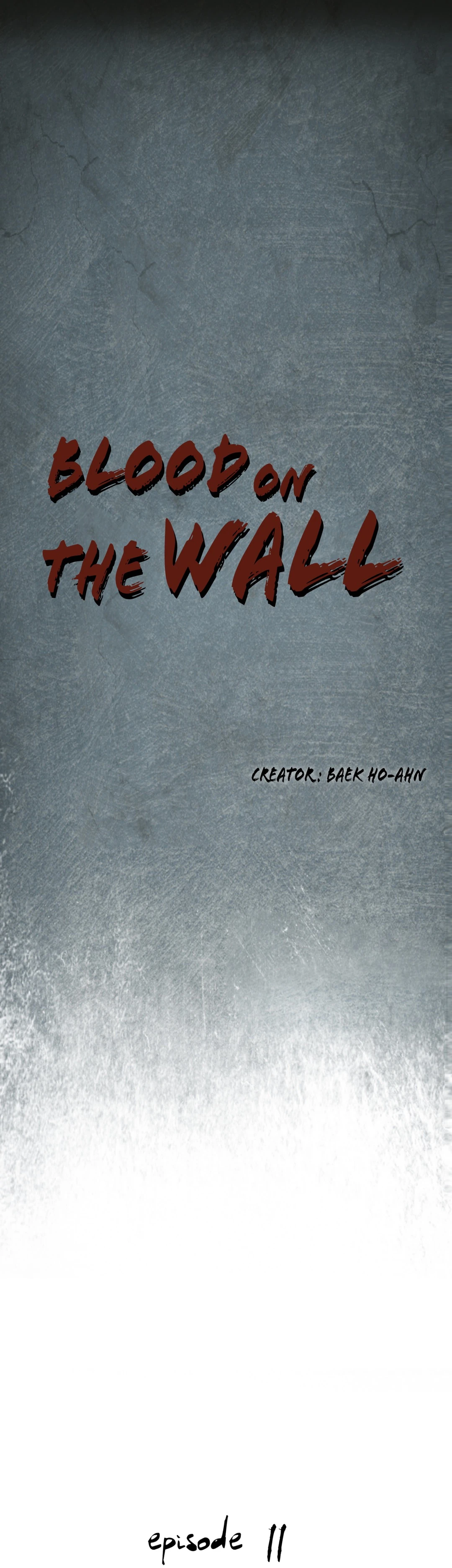 Blood on the wall image