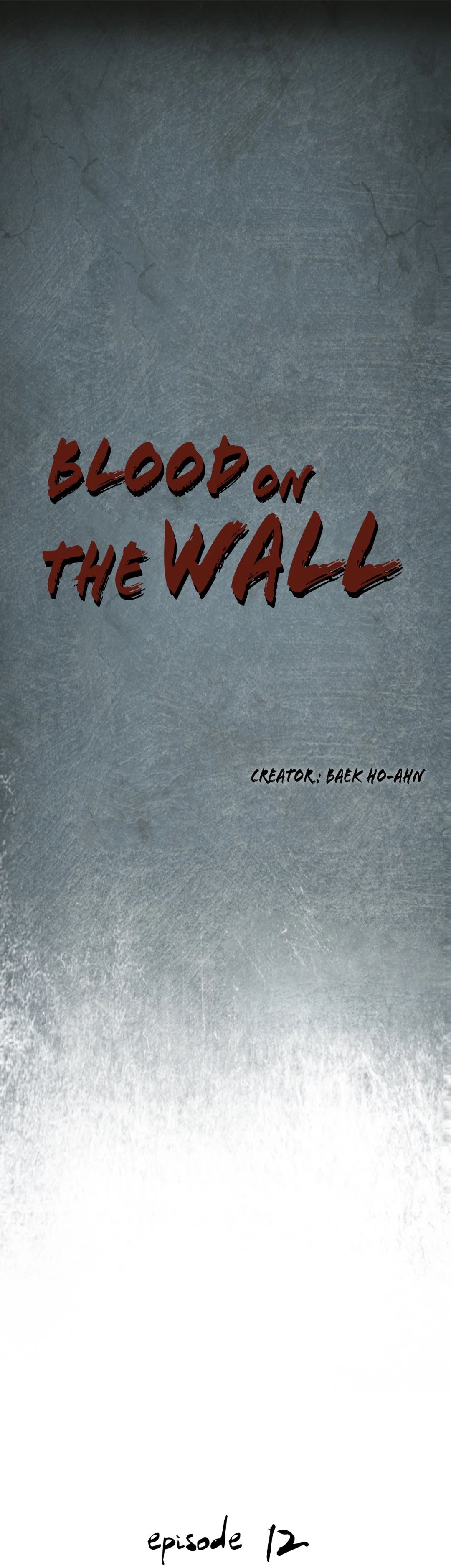 Blood on the wall image