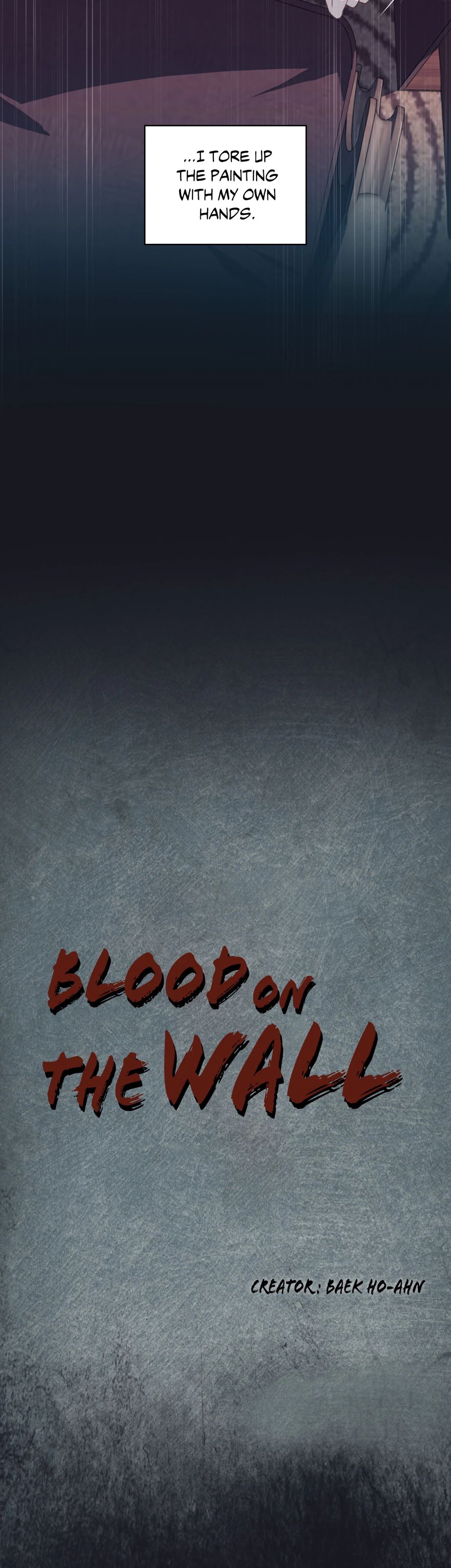 Blood on the wall image