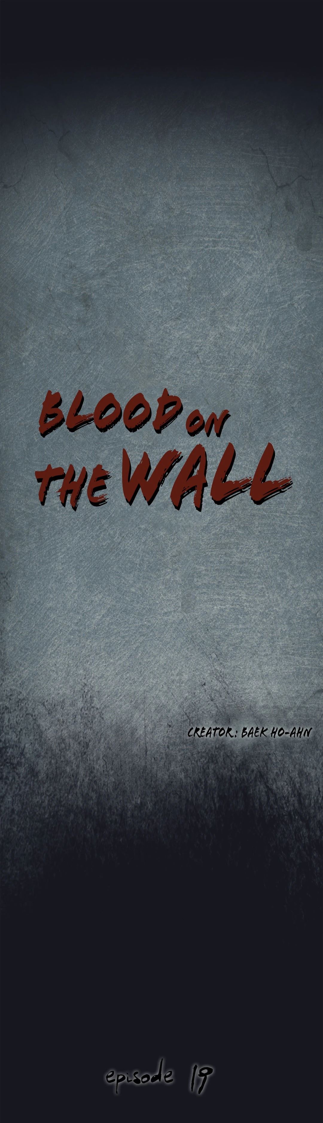 Blood on the wall image