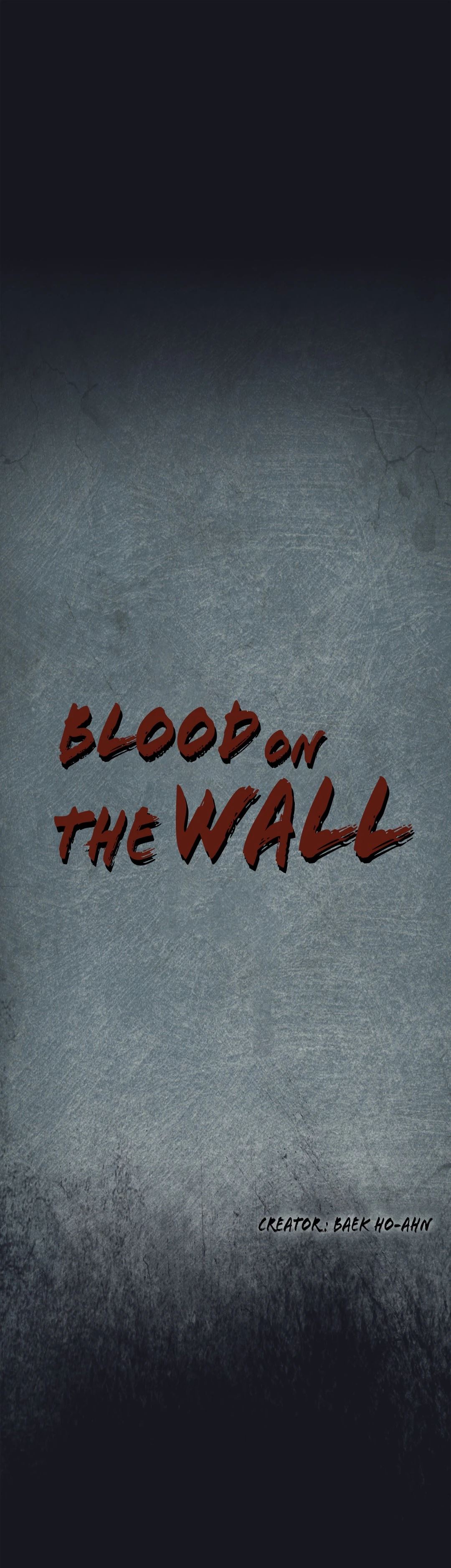 Blood on the wall image