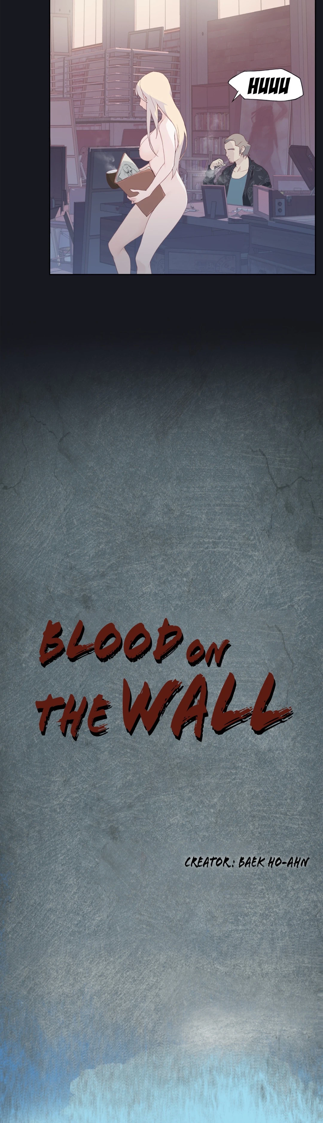 Blood on the wall image